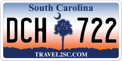 SC license plate DCH722