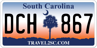 SC license plate DCH867