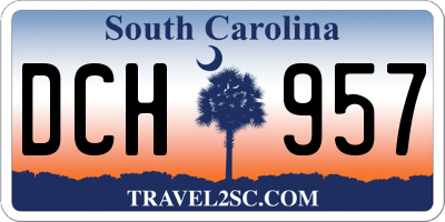 SC license plate DCH957