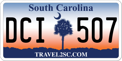 SC license plate DCI507