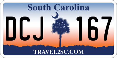 SC license plate DCJ167