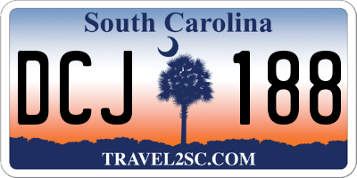 SC license plate DCJ188