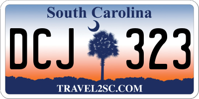 SC license plate DCJ323