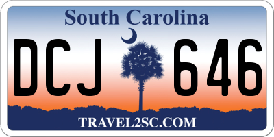 SC license plate DCJ646