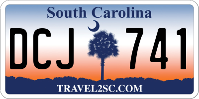 SC license plate DCJ741