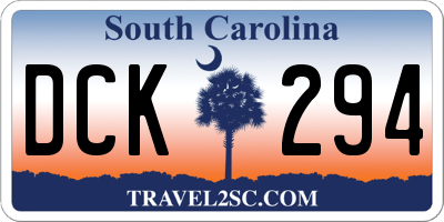 SC license plate DCK294