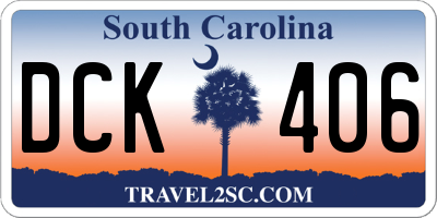 SC license plate DCK406