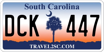 SC license plate DCK447