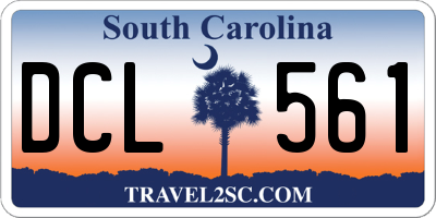 SC license plate DCL561