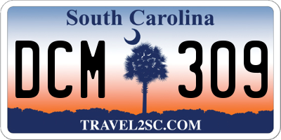 SC license plate DCM309