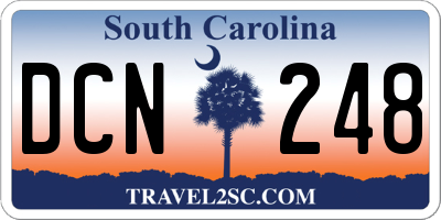 SC license plate DCN248
