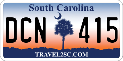 SC license plate DCN415
