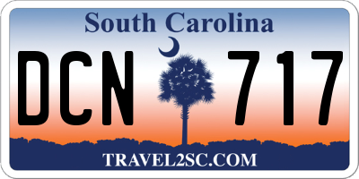 SC license plate DCN717