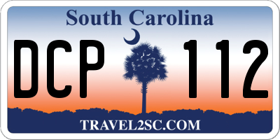 SC license plate DCP112