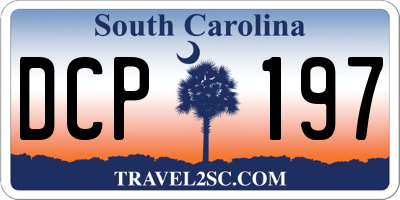 SC license plate DCP197
