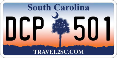 SC license plate DCP501