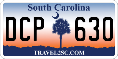 SC license plate DCP630