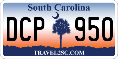SC license plate DCP950
