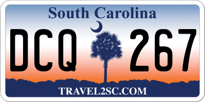SC license plate DCQ267