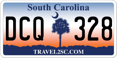 SC license plate DCQ328
