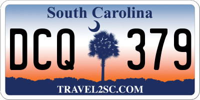 SC license plate DCQ379