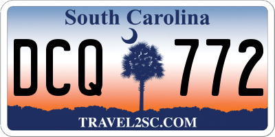 SC license plate DCQ772