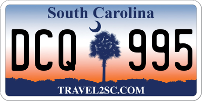 SC license plate DCQ995