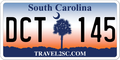 SC license plate DCT145