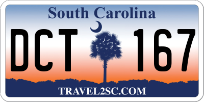 SC license plate DCT167