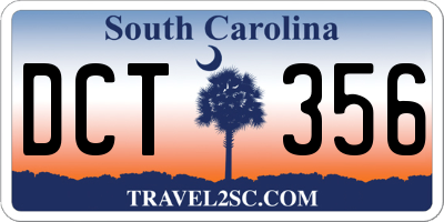 SC license plate DCT356