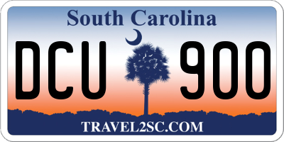 SC license plate DCU900