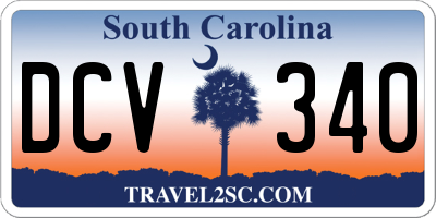 SC license plate DCV340