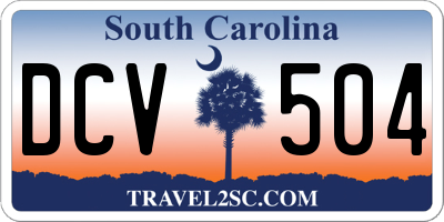 SC license plate DCV504