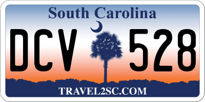SC license plate DCV528
