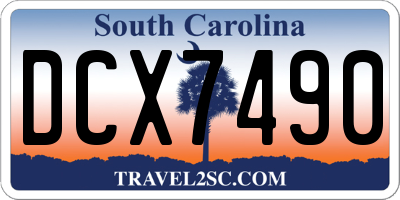 SC license plate DCX7490