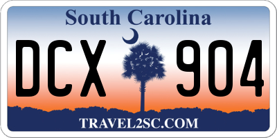 SC license plate DCX904