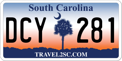 SC license plate DCY281