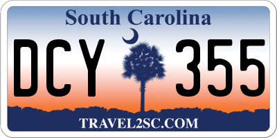 SC license plate DCY355