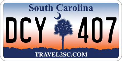 SC license plate DCY407