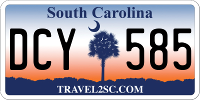 SC license plate DCY585