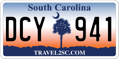 SC license plate DCY941