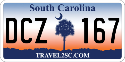 SC license plate DCZ167