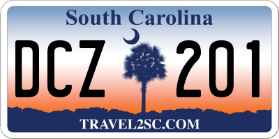 SC license plate DCZ201