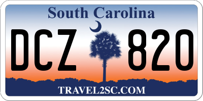 SC license plate DCZ820