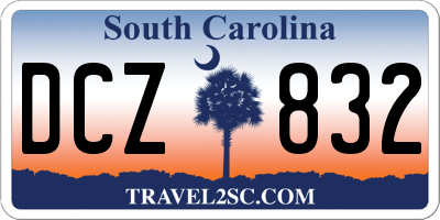 SC license plate DCZ832