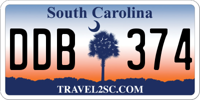 SC license plate DDB374
