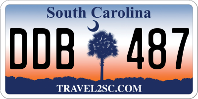 SC license plate DDB487