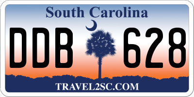 SC license plate DDB628