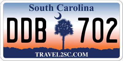 SC license plate DDB702