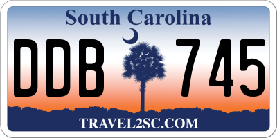 SC license plate DDB745